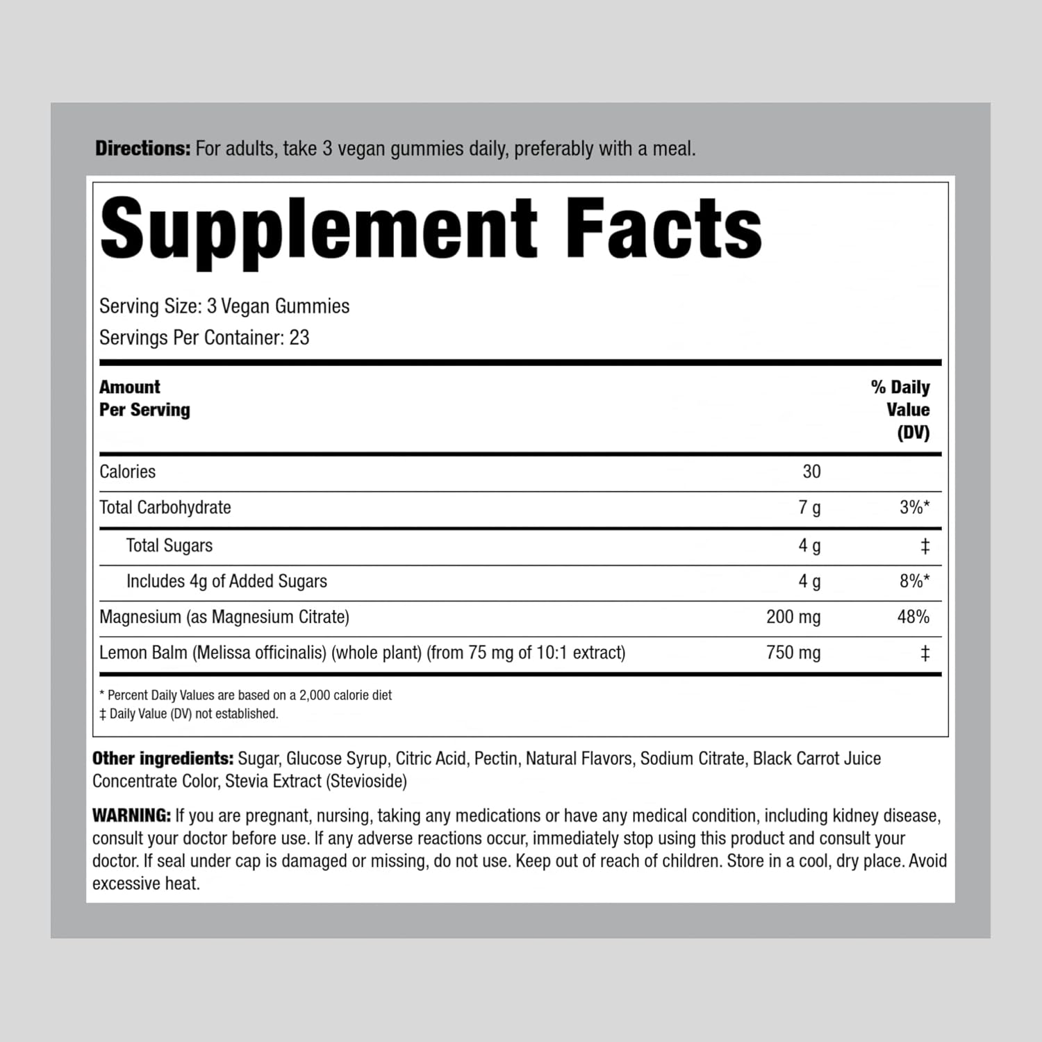 Vegan Magnesium Citrate Gummies 200 mg | 70 Count | Lemon Raspberry Flavor | Non-GMO Dietary Supplement