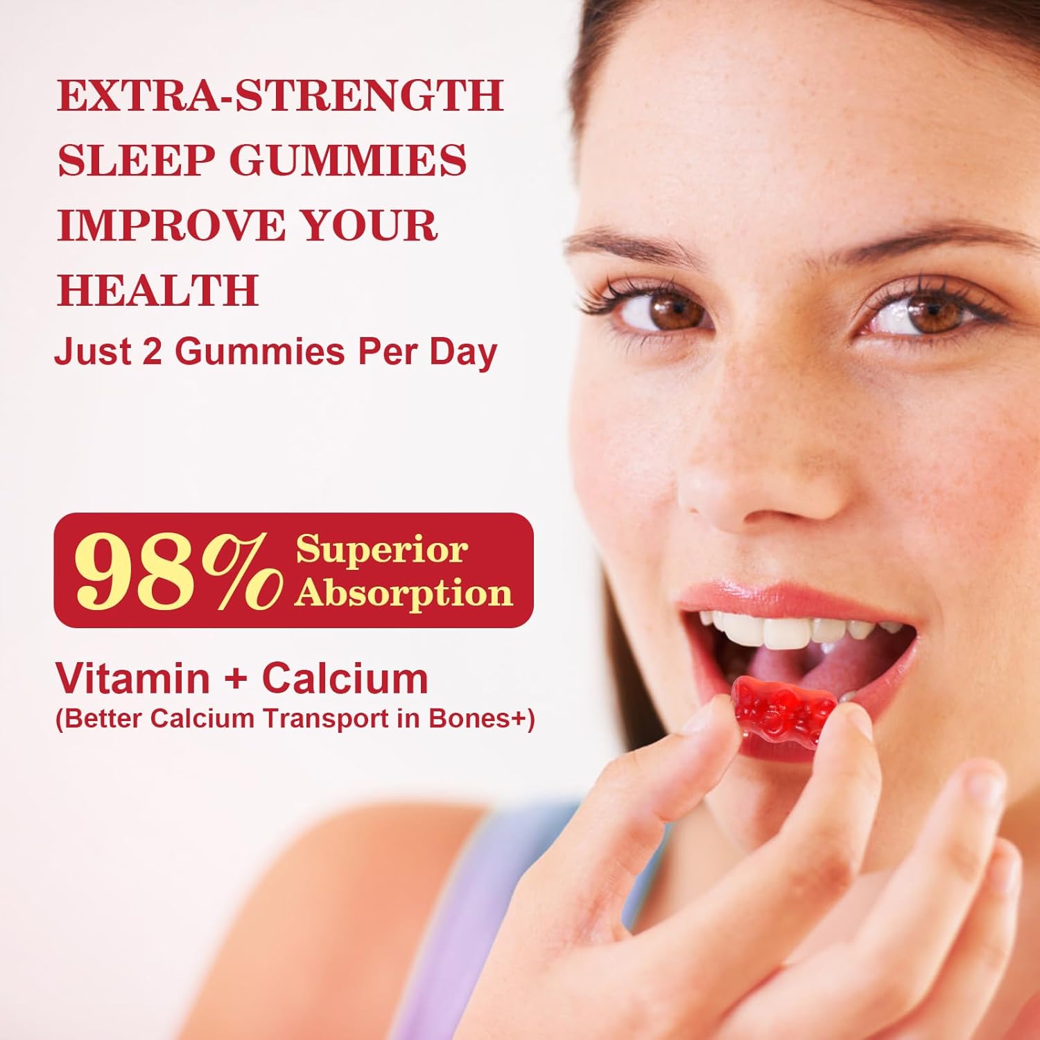 Vegan Magnesium Glycinate Gummies with 600mg Complex, Potassium & Raspberry Flavor - Supports Energy, Night & Joint Health - 60 Count