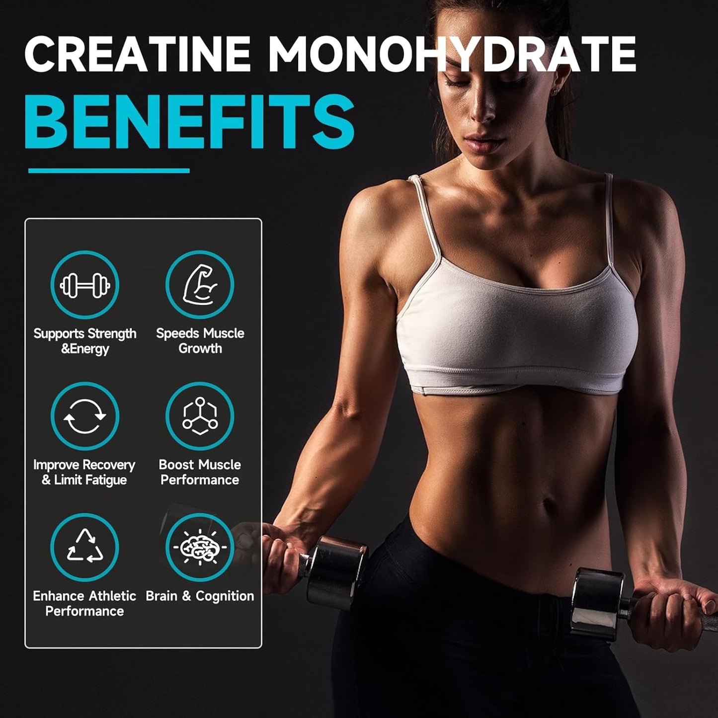 Vegan Mixed Berry Creatine Gummies - 5g Creatine per Gummy for Recovery & Performance - 120 ct