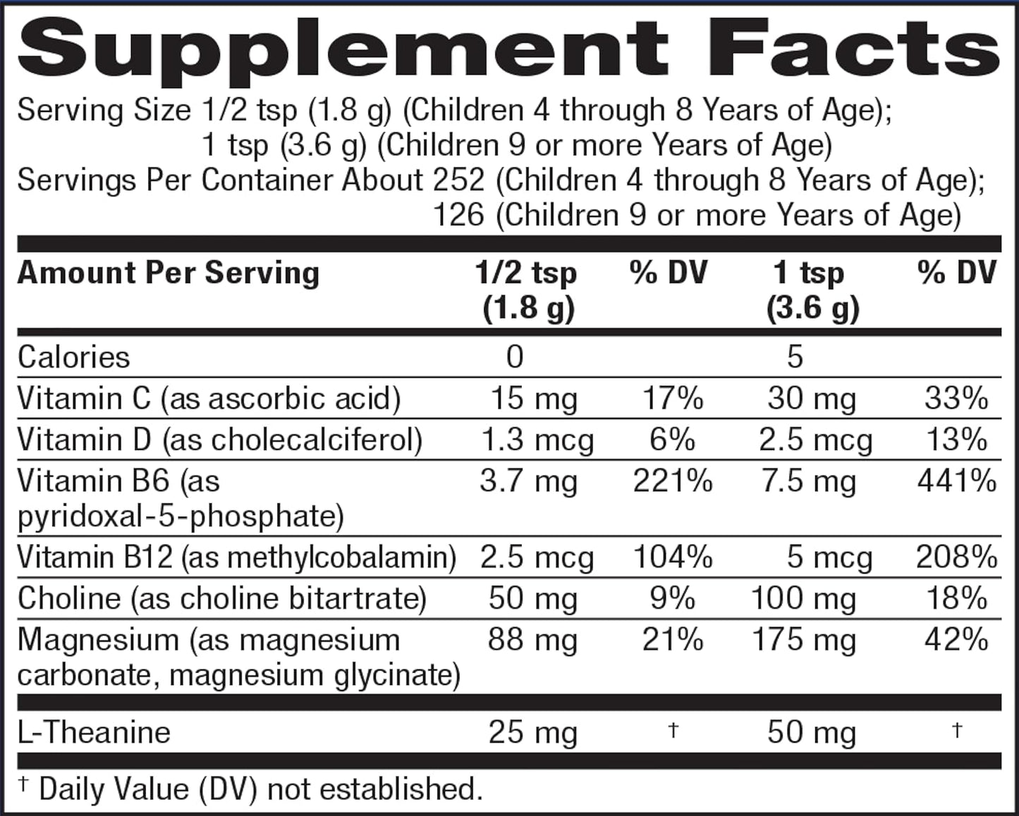 Vegan Mixed Berry Flavored Natural Vitality Calm Sleep Aid Drink Mix with Magnesium Citrate, GABA - 16 oz.