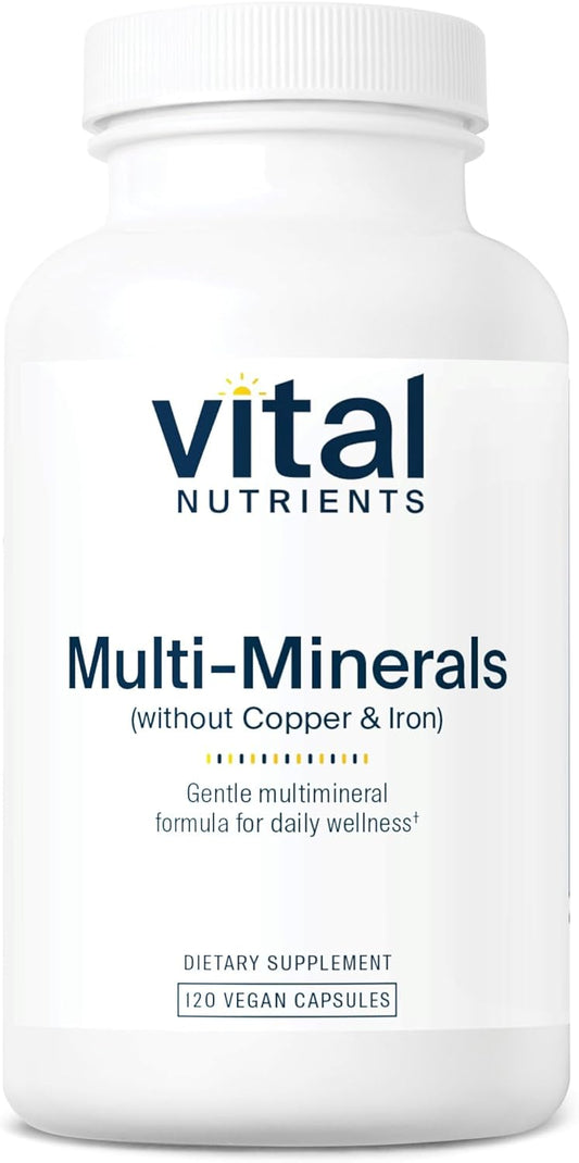 Vegan Multi-Mineral Supplement with Citrate/Malate Formula, No Copper or Iron - 120 Capsules, Non-GMO, Gluten, Dairy, Soy Free