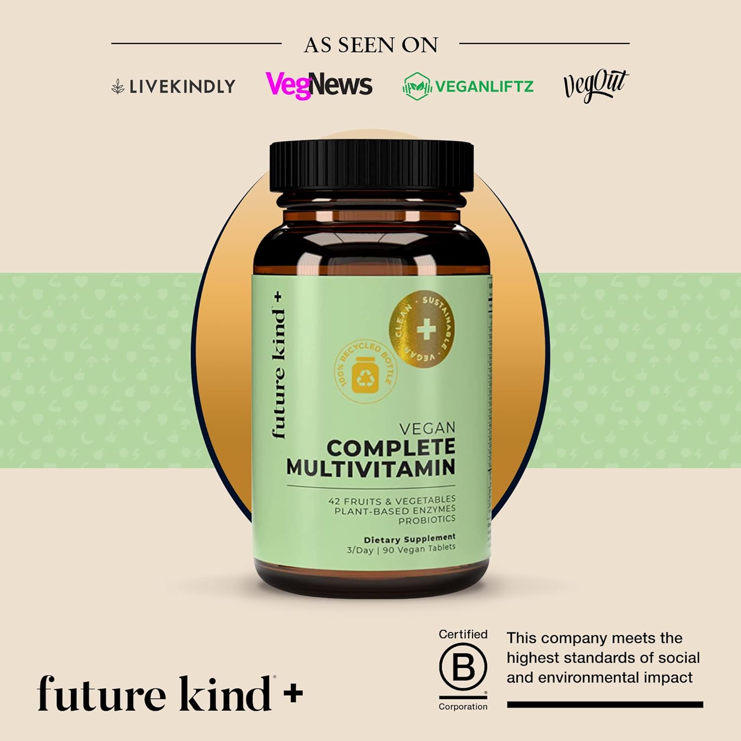 Vegan Multivitamin Bundle with B12, Omega 3, and Vitamin D3 - Complete 42 Vitamin Supplement for Men and Women
