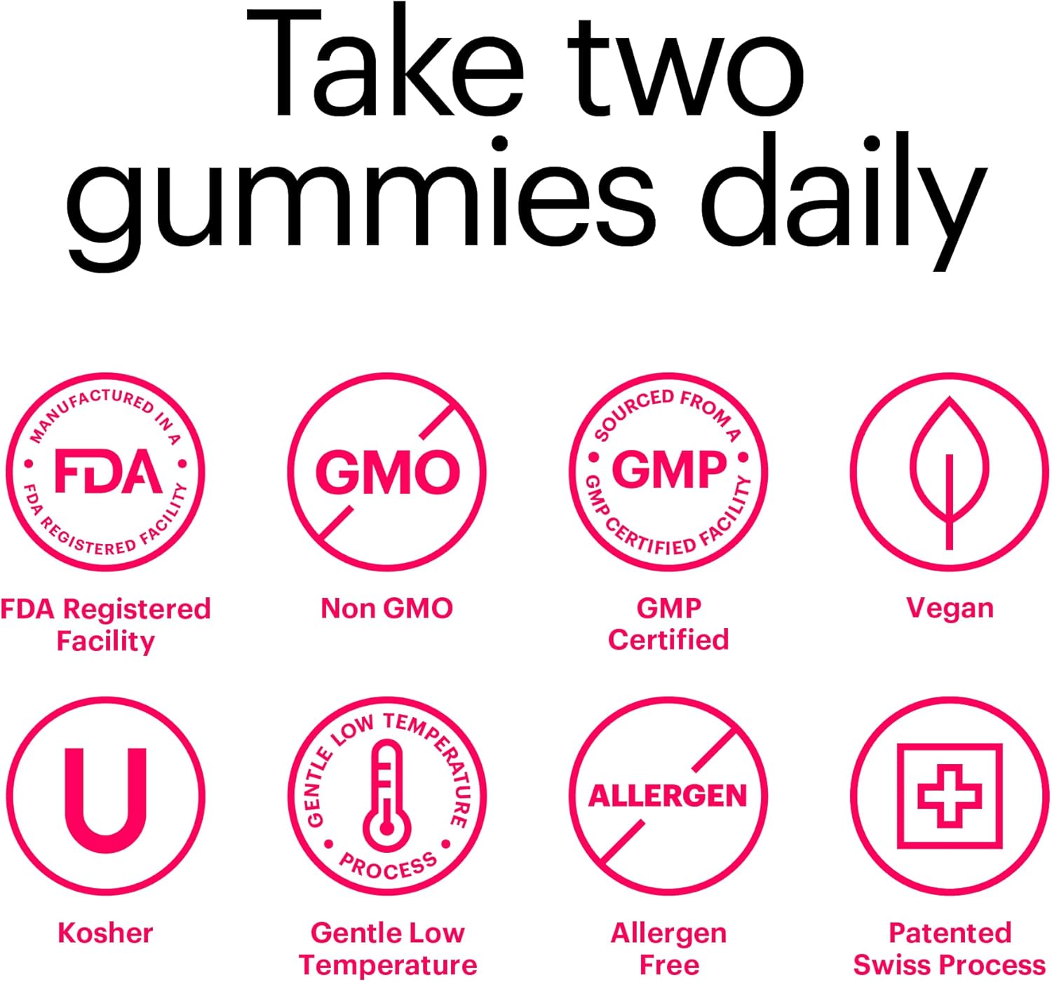 Vegan Multivitamin Gummies with Zinc, Biotin, Selenium, Niacin for Skin, Nail, Hair Support - Raspberry Flavor, 30 Day Supply