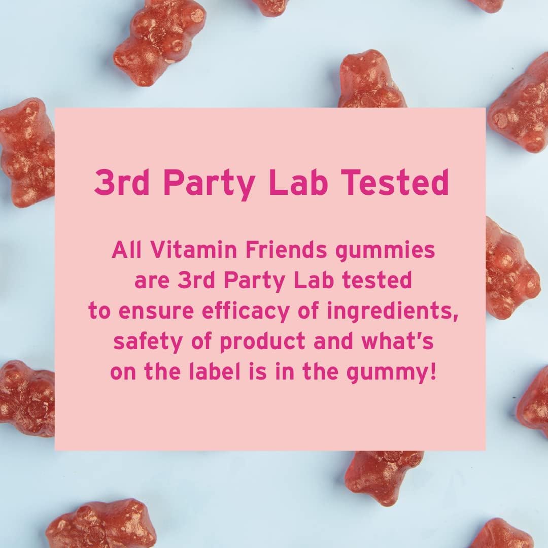 Vegan Multivitamin & Iron Gummies for Kids with B-Complex, Vitamin C, Zinc, Biotin - Daily Nutritional Support for Body Function & Anemia - Strawberry Flavor - 60 Day Supply