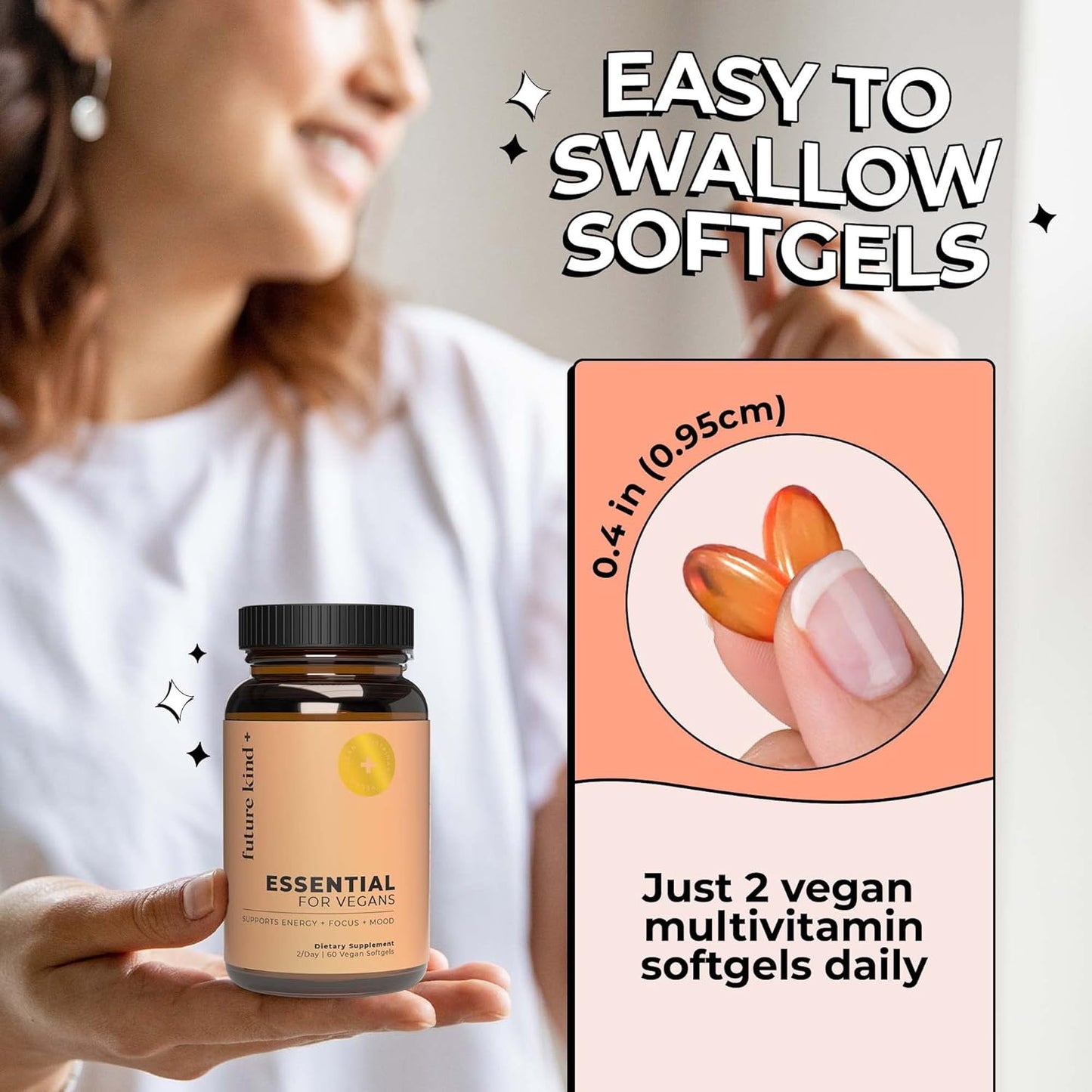 Vegan Multivitamins & Collagen Booster Bundle for Skin, Hair, and Nail Health | B12, Omega 3, Vitamin D3 | Best Sellers for Women and Men by Future Kind