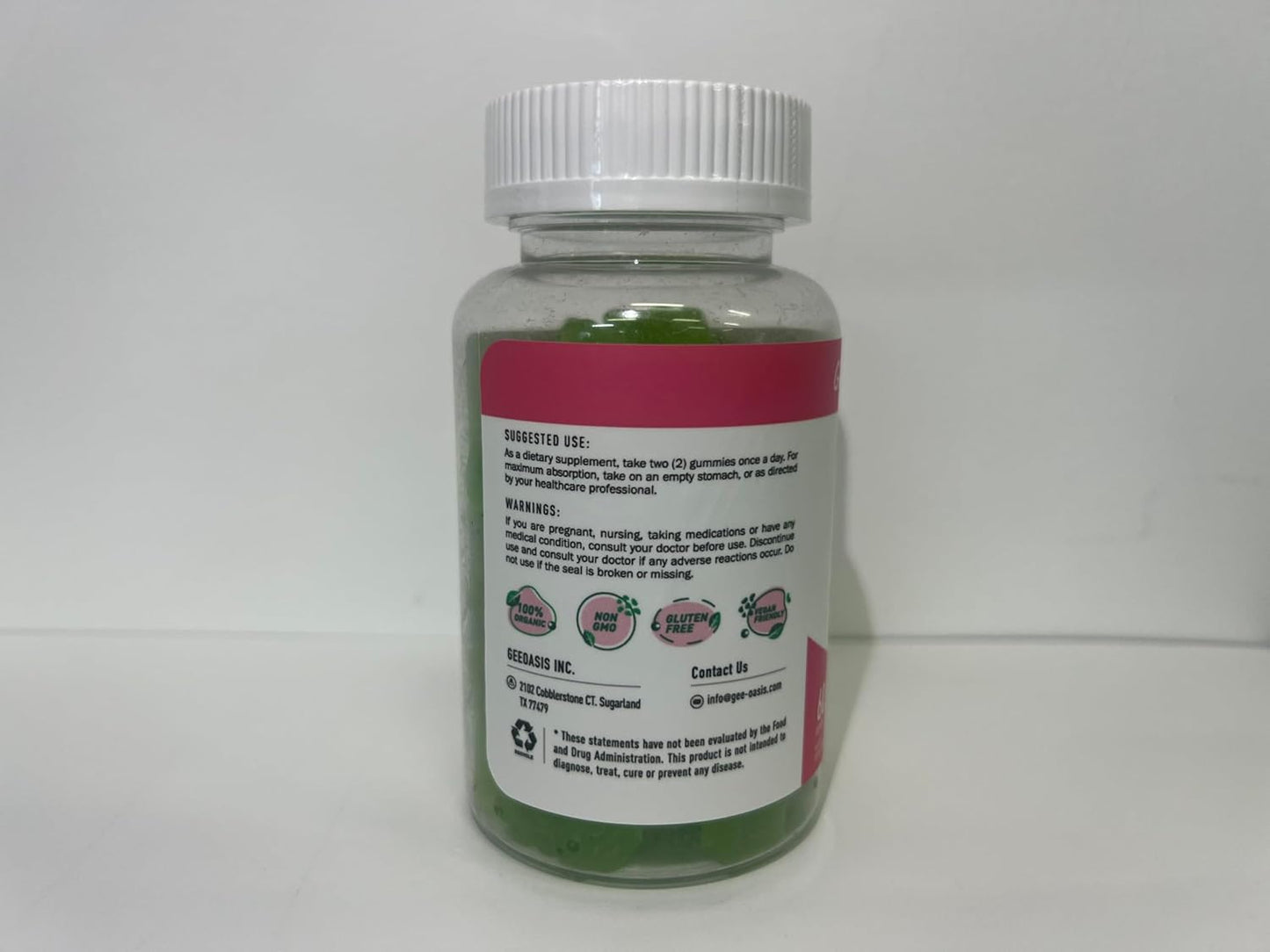 Vegan Niacinamide & Resveratrol Gummies 500mg - Chewable Vitamin B3 Supplement, Apple Flavor - 60 Count