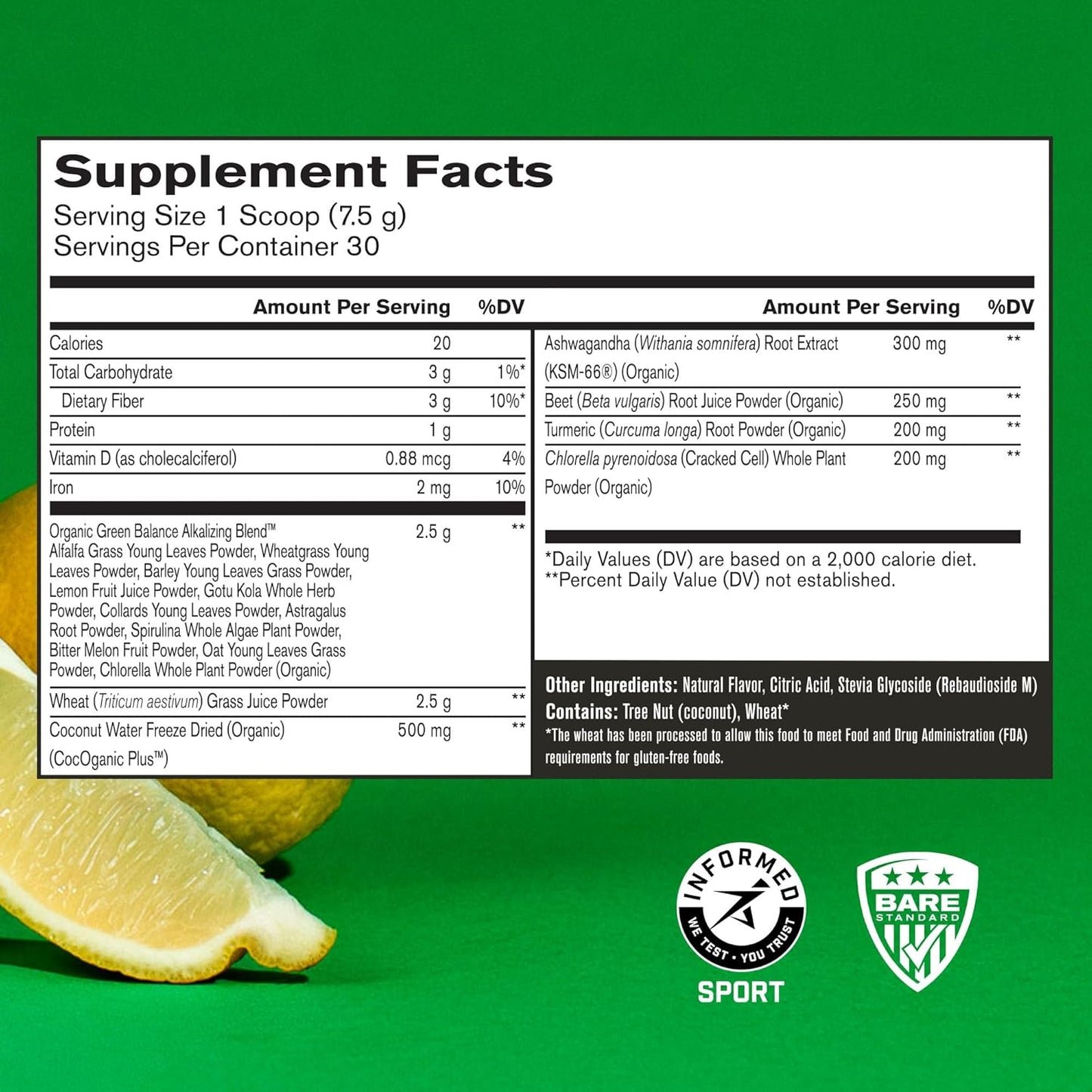 Vegan Oatmeal Cookie Protein + Strong Greens Lemon Bundle by BARE PERFORMANCE NUTRITION BPN