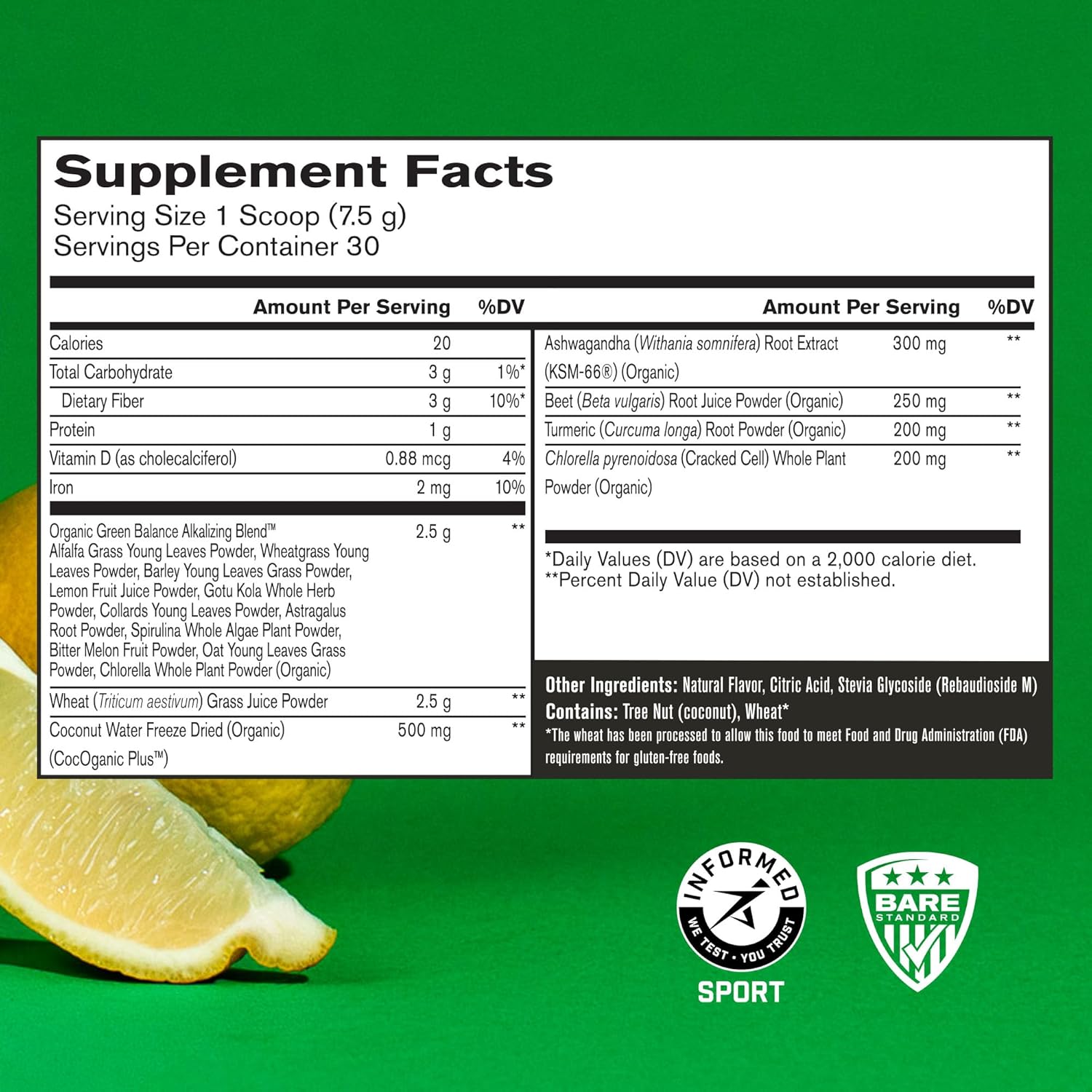 Vegan Oatmeal Cookie Protein + Strong Greens Lemon Bundle by BARE PERFORMANCE NUTRITION BPN