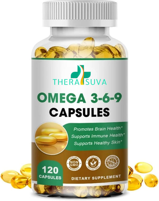 Vegan Omega 3-6-9 Supplement for Heart & Joint Health - 120 Softgels, 60 Day Supply