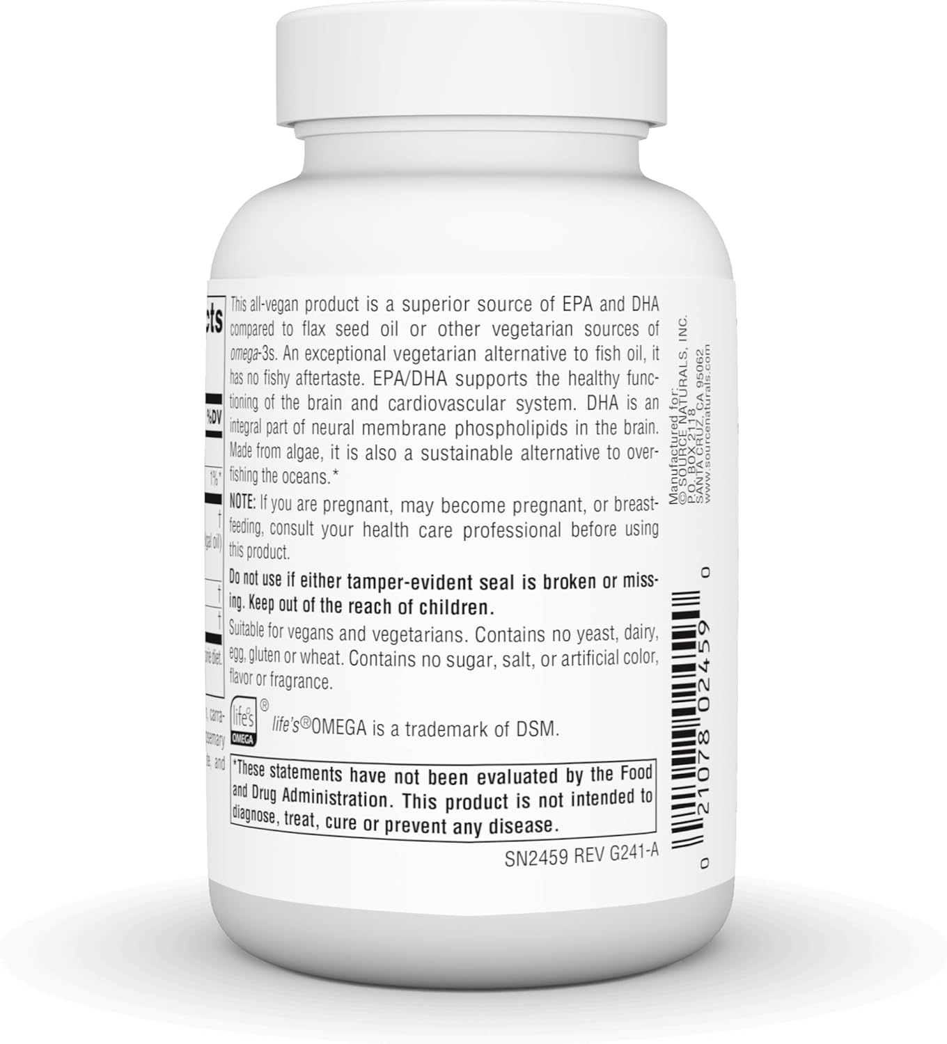 Vegan Omega-3 Supplement for Heart and Brain Health Support - 60 Softgels