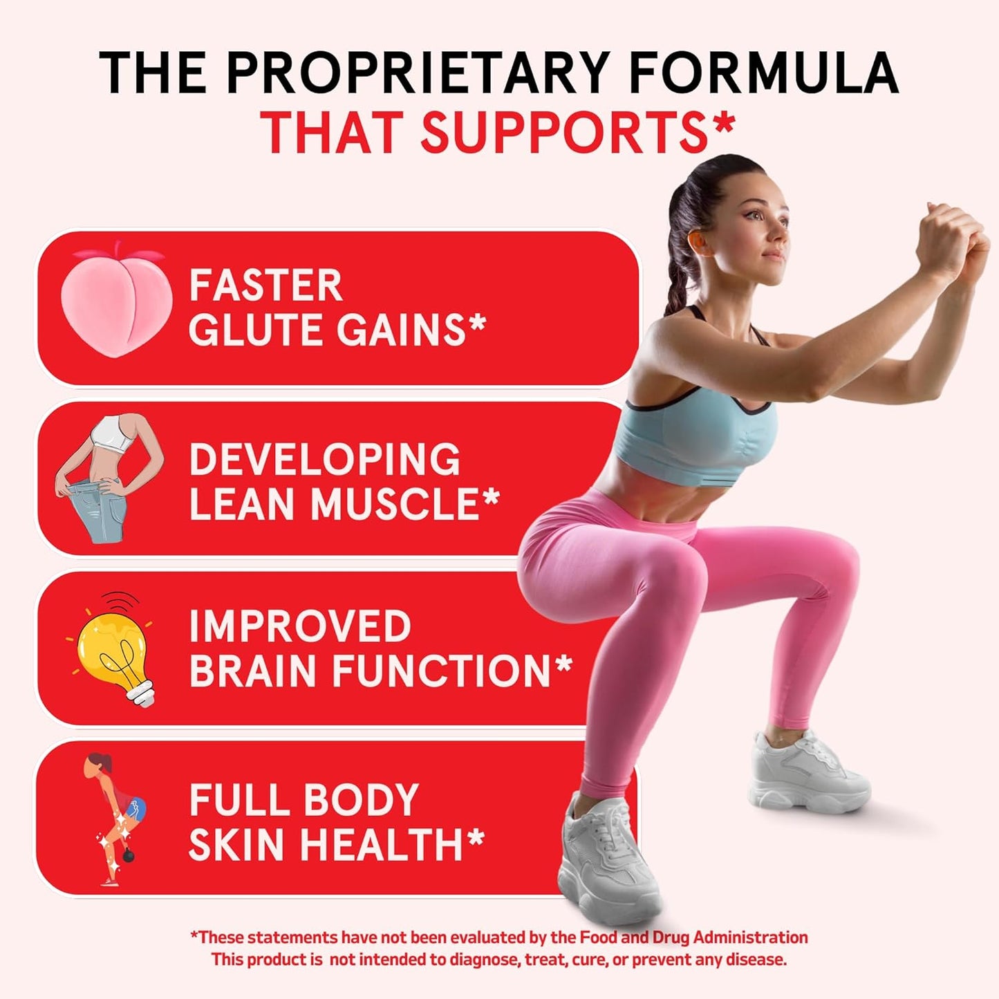 Vegan Peach Perfect Creatine Monohydrate Powder with Collagen & BCAAs - Muscle Support & Energy Boost - 30 Servings, Strawberry Acai Flavor