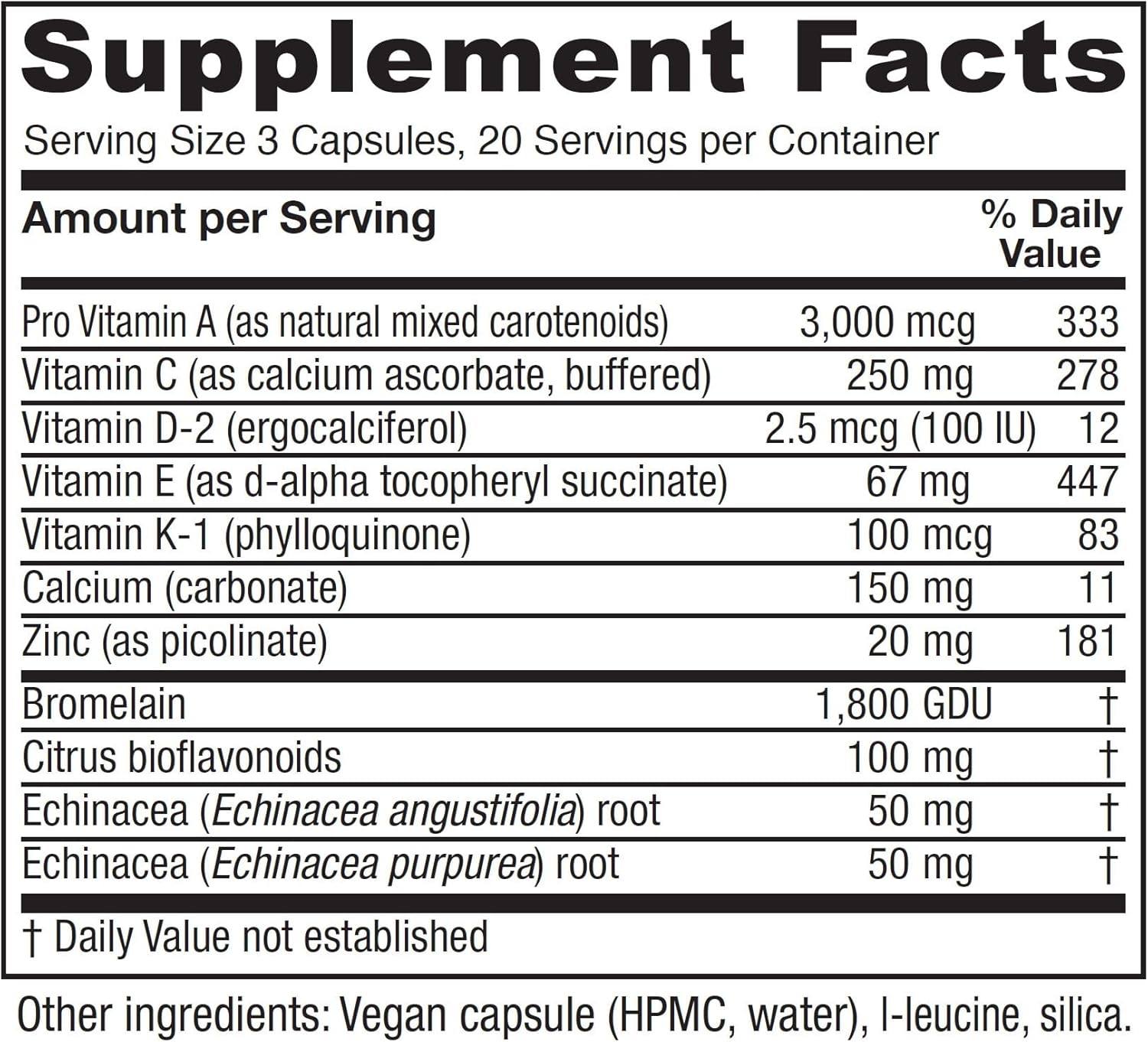 Vegan Post-Surgery Healing Support Supplement for Scar, Wound Care, and Recovery - 60 Capsules