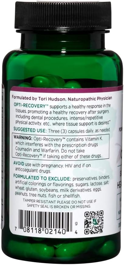 Vegan Post-Surgery Healing Support Supplement for Scar, Wound Care, and Recovery - 60 Capsules