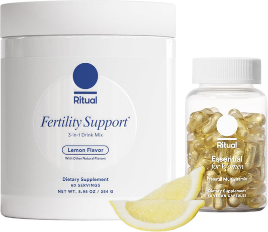 Vegan Preconception Bundle for Women: Prenatal Multivitamin and Fertility Support Supplement with NAC, CoQ10, and Myo-Inositol to Boost Her Health*