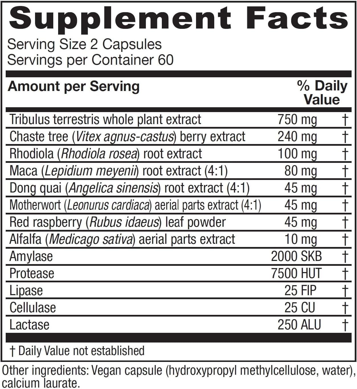 Vegan Pregnancy Prep Supplement for Reproductive System Support - 120 Capsules