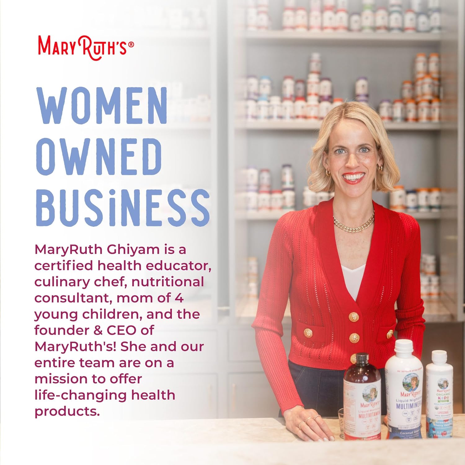 Vegan Prenatal and Postnatal Multivitamin for Women by MaryRuth Organics - Sugar Free, Non-GMO, Gluten Free - Formulated for Pre-Conception, Pregnancy, and Nursing - 30 Servings