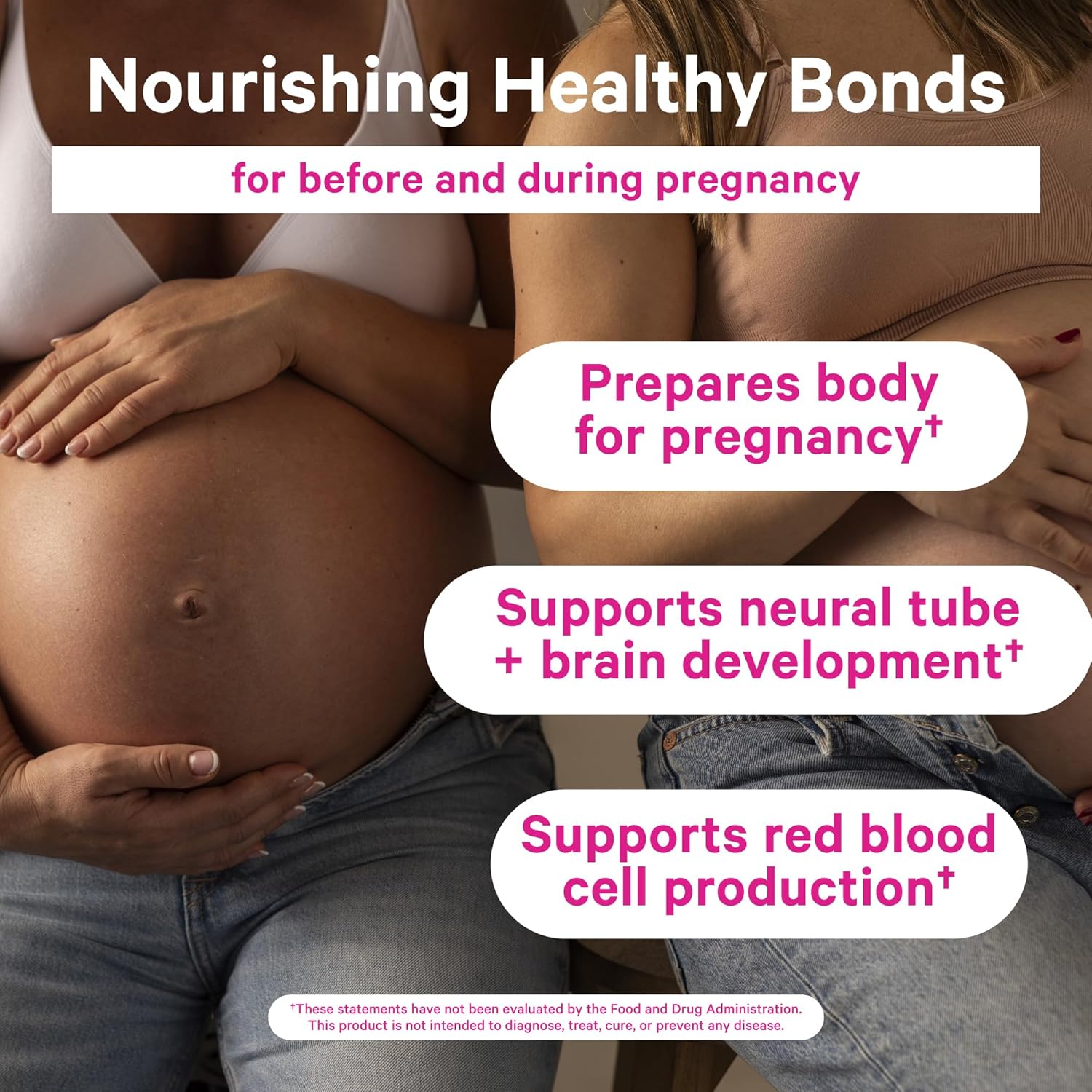 Vegan Prenatal Gummy Vitamins with DHA, Folate, Vitamin D for Pregnancy - Neural Tube & Fetal Brain Development - 60 Gummies
