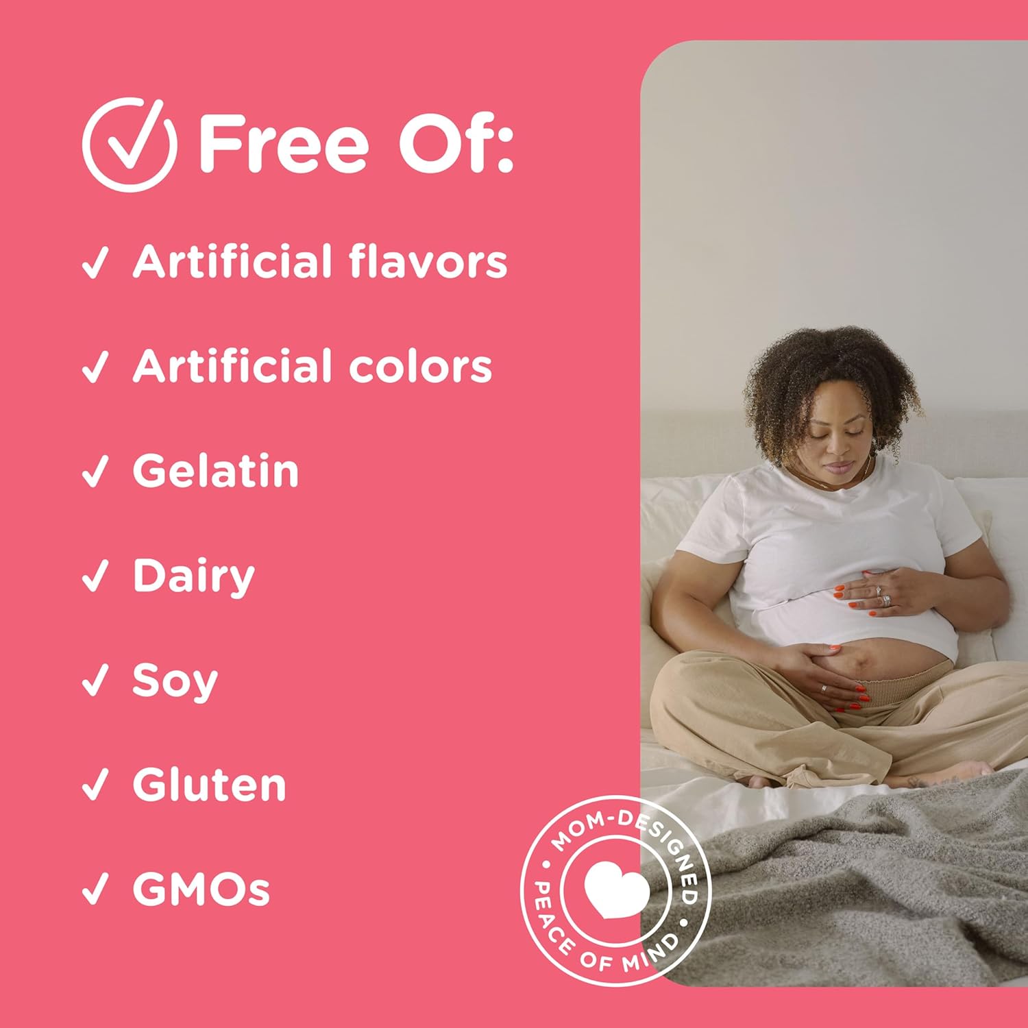 Vegan Prenatal Multivitamin for Mom and Baby Development with Iron, Folic Acid, B Vitamins, and Probiotics - Gluten Free (45 Servings)