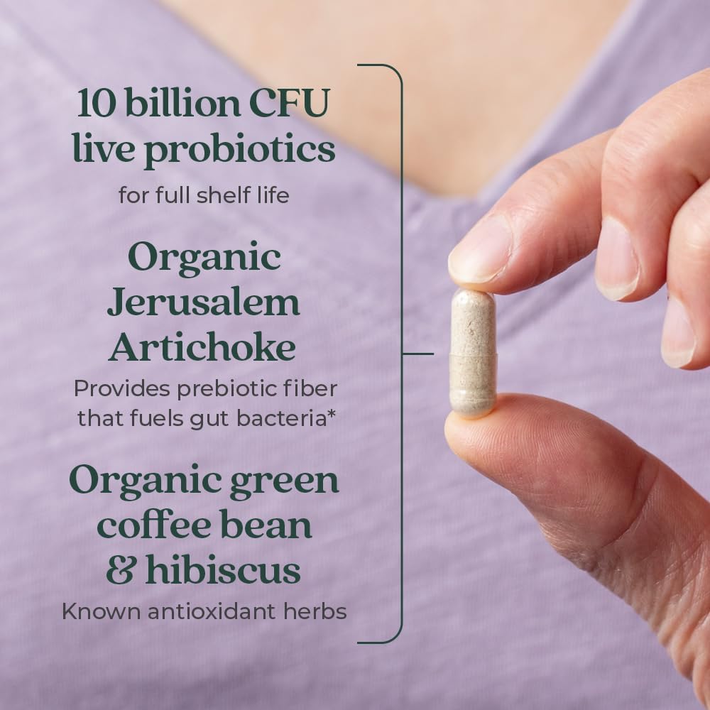 Vegan Probiotic + Prebiotic for Digestive & Microbiome Health - 60 Count