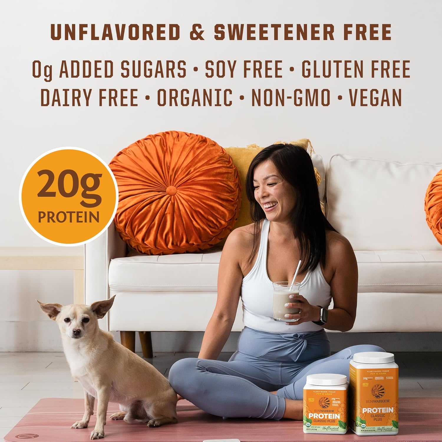 Vegan Protein Powder & Creatine Monohydrate Bundle | Unflavored, 30 Servings Each