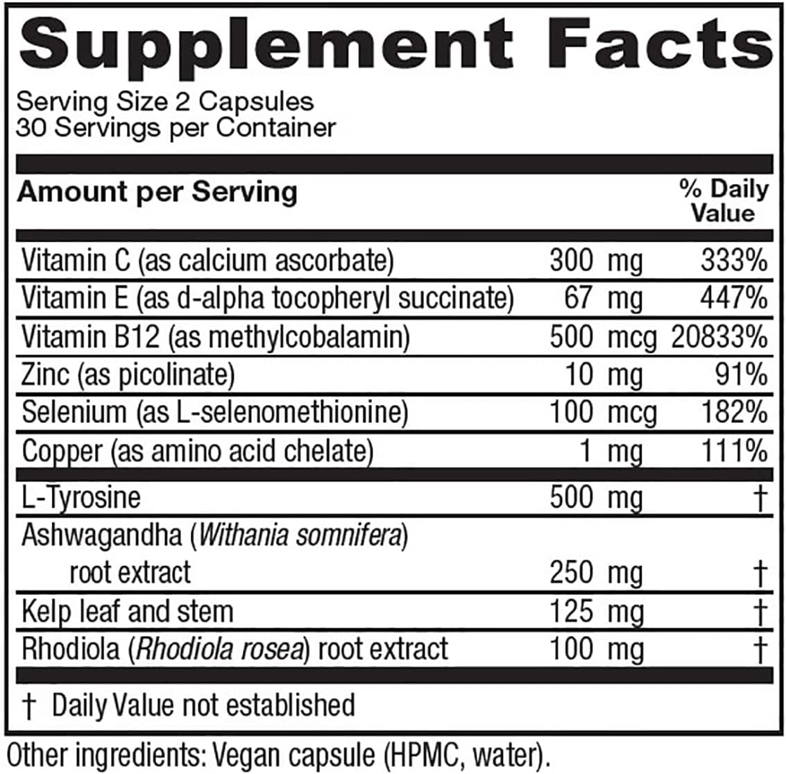 Vegan ThyroFem Supplement for Thyroid Gland Support - 60 Capsules by Vitanica