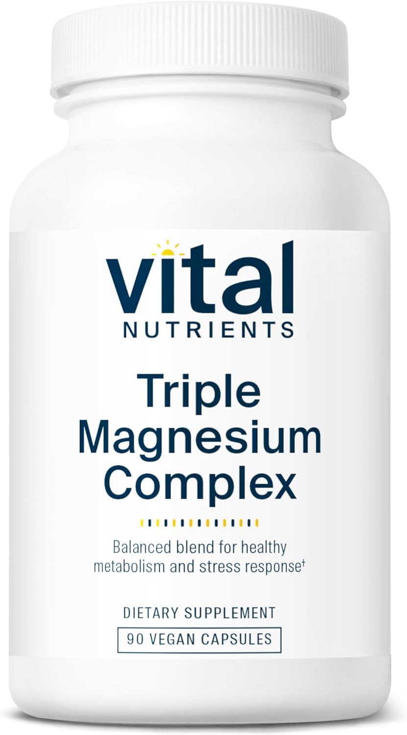 Vegan Triple Magnesium Complex Supplement 250mg | Easily Absorbed for Stress, Muscle & Heart Support | 90 Capsules