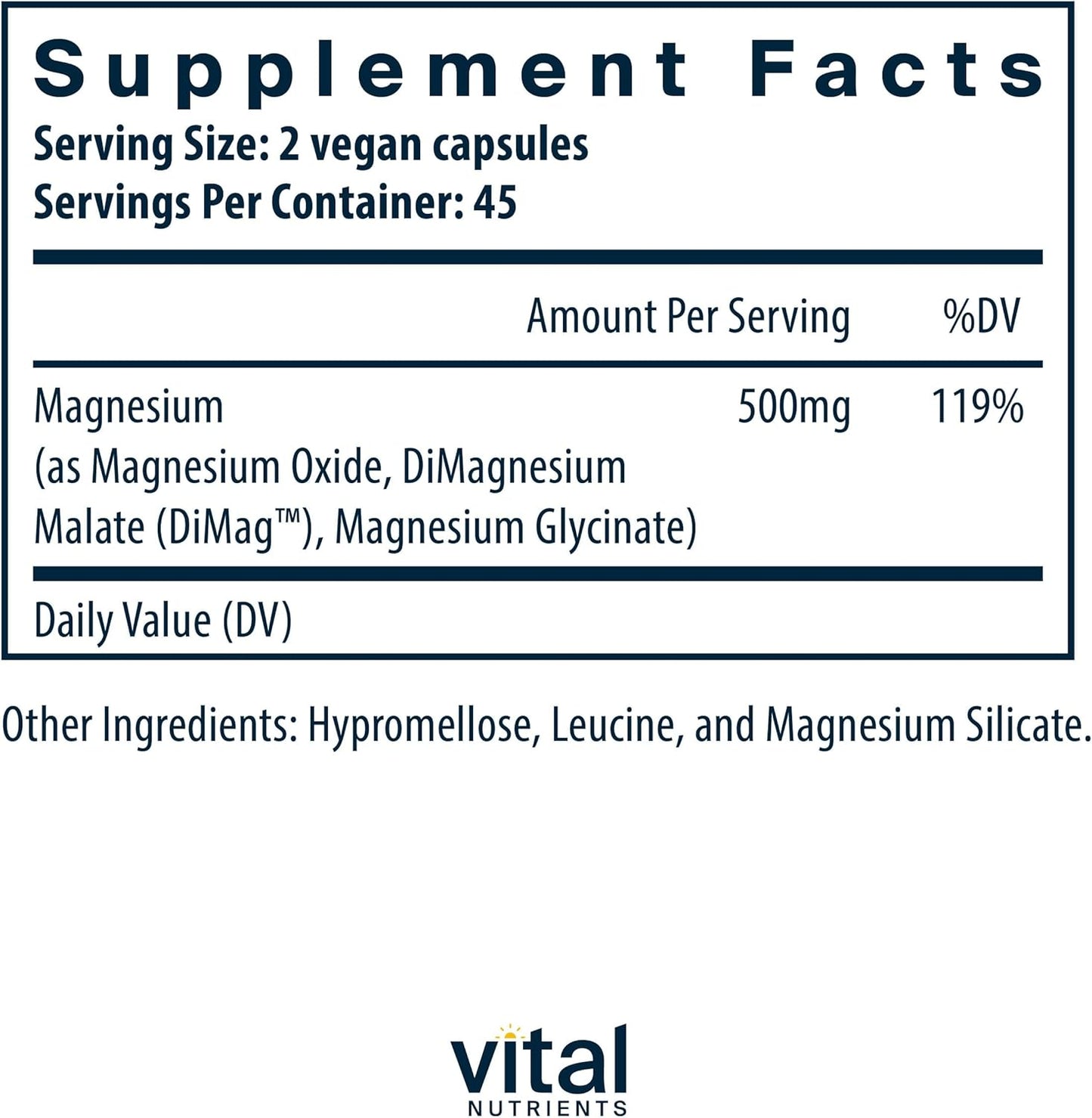 Vegan Triple Magnesium Complex Supplement 250mg | Easily Absorbed for Stress, Muscle & Heart Support | 90 Capsules