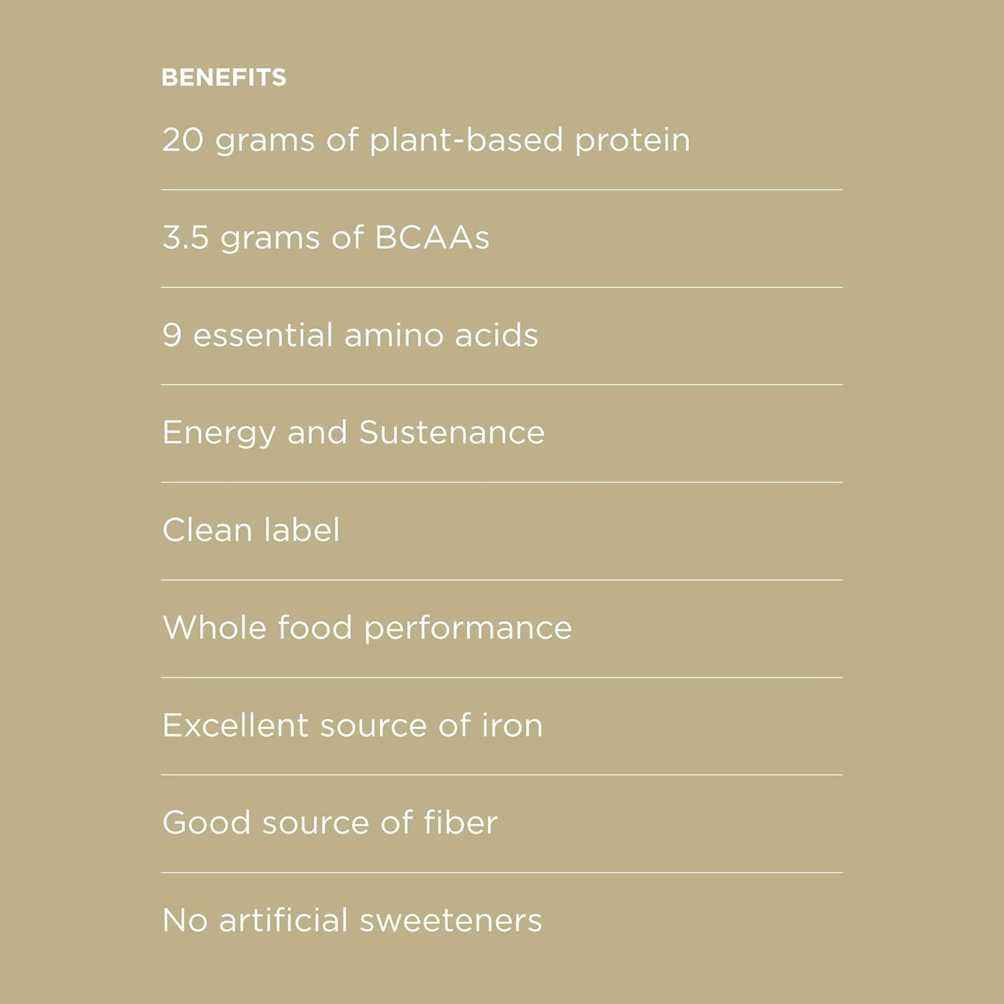 Vegan Vanilla Bean Protein Powder - 20g Plant-Based Protein Mix - Non-GMO, Gluten-Free - 3.5g BCAAs - 9 Essential Amino Acids - 30-Day Supply