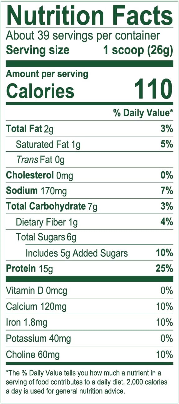 Vegan Vanilla Protein Powder - Stevia Free, Plant Based, Gluten Free, Pea Protein for Women and Men - 2.2 lbs