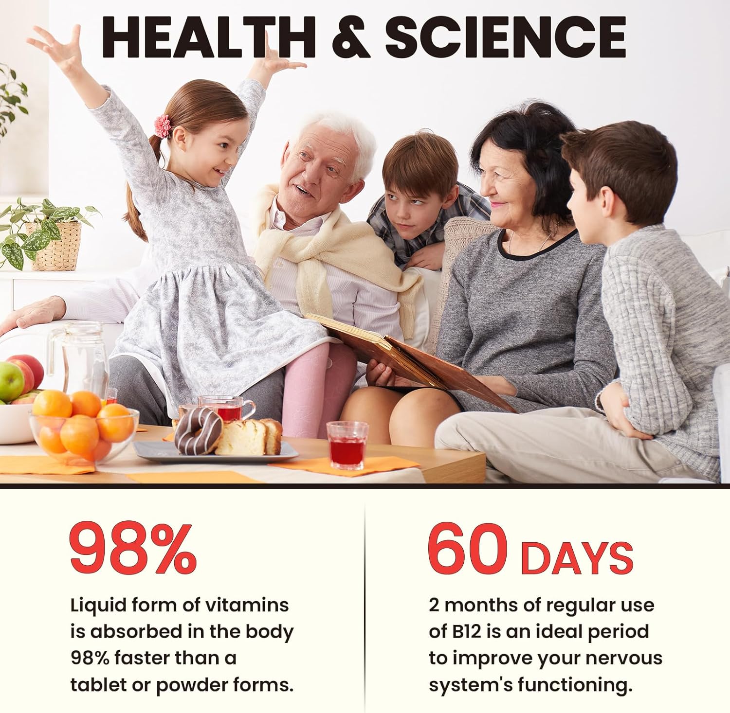 Vegan Vitamin B12 Complex Liquid Drops | 10000 mcg Sublingual Supplement | Methylcobalamin & Adenosylcobalamin & Hydroxo Blend | Long-Lasting Energy | Healthy Metabolism | 2 Pack