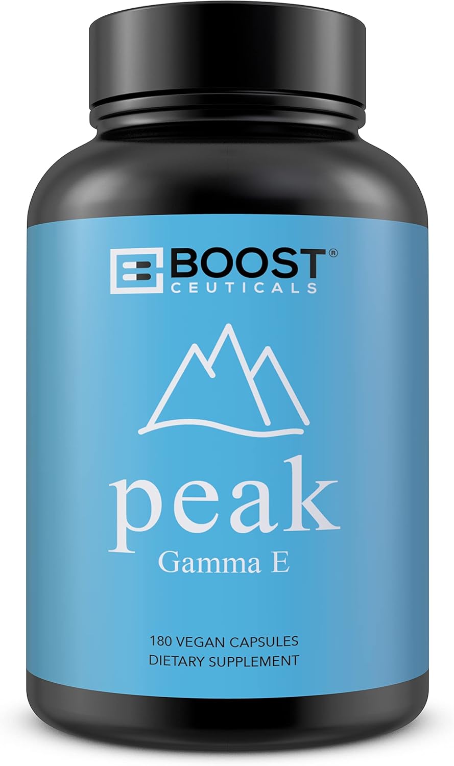 Vegan Vitamin E 400 IU Mixed Tocopherols Complex - Non-GMO, Gluten-Free, High Potency Gamma E - 180 Capsules by BoostCeuticals