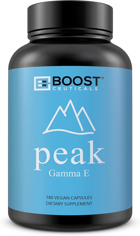 Vegan Vitamin E 400 IU Mixed Tocopherols Complex - Non-GMO, Gluten-Free, High Potency Gamma E - 180 Capsules by BoostCeuticals