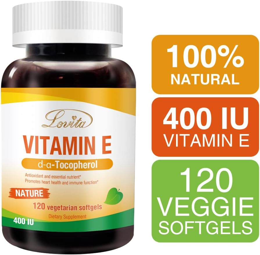 Vegan Vitamin E Softgels for Healthy Skin, Hair, Nails & Immune Support - 120 Vegetarian Softgels x 3 Pack