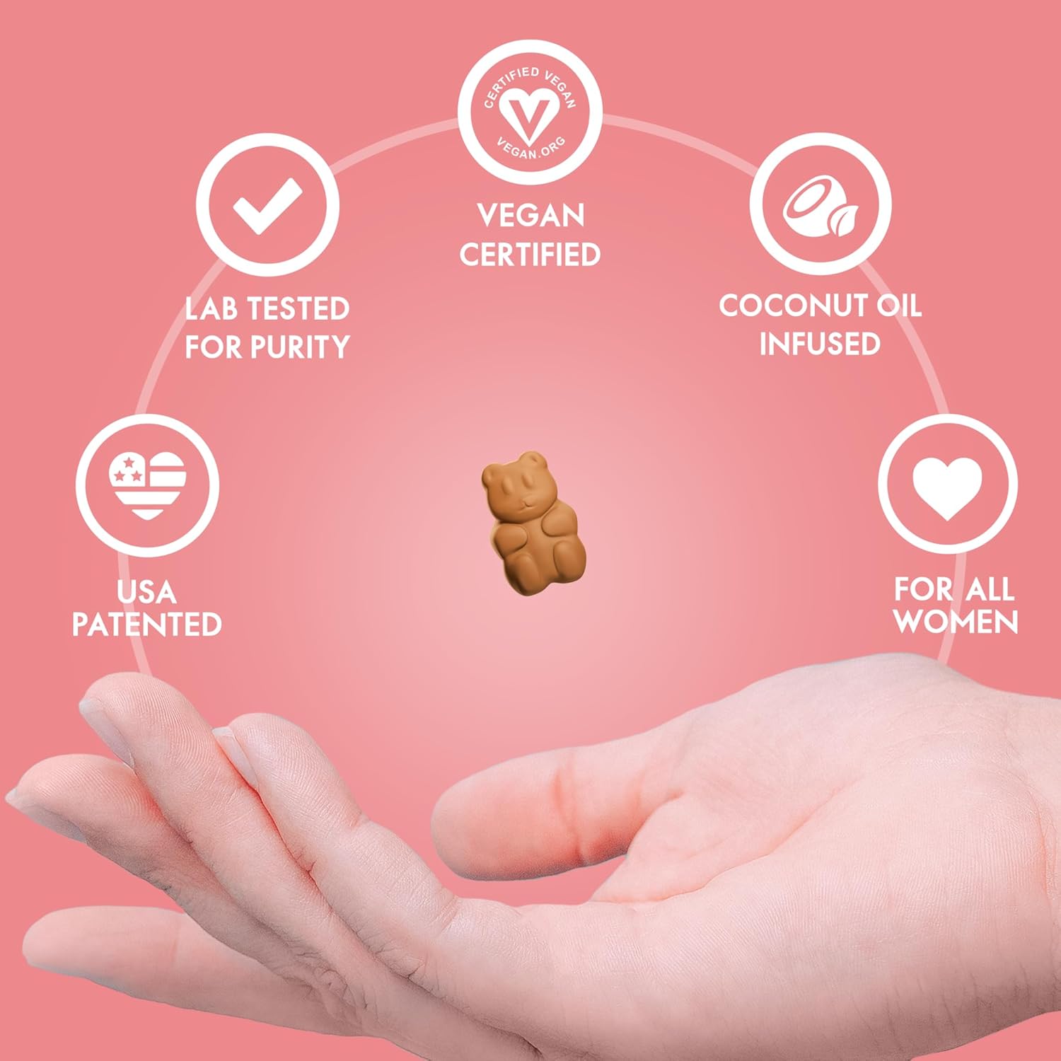 Vegan Women's Multivitamin Gummies with Collagen, Glutathione, Omega-3, and Vitamins - Chewable Daily Supplement for Hair, Skin, and Nails