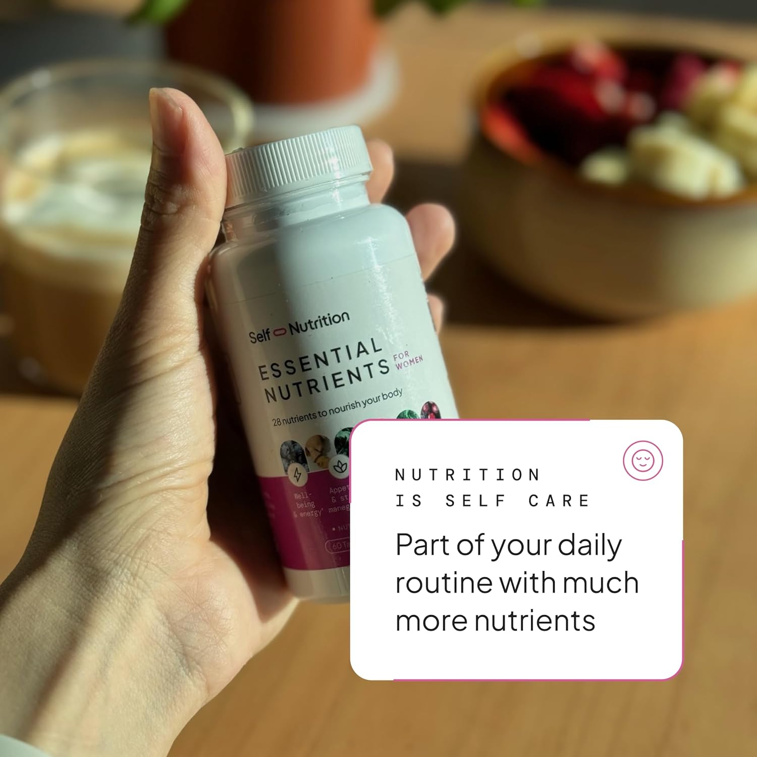 Vegan Women's Multivitamin with 28 Nutrients for Energy, Sleep, Skin, and Cravings - Gluten-Free Keto Supplement - 2-Month Supply from USA