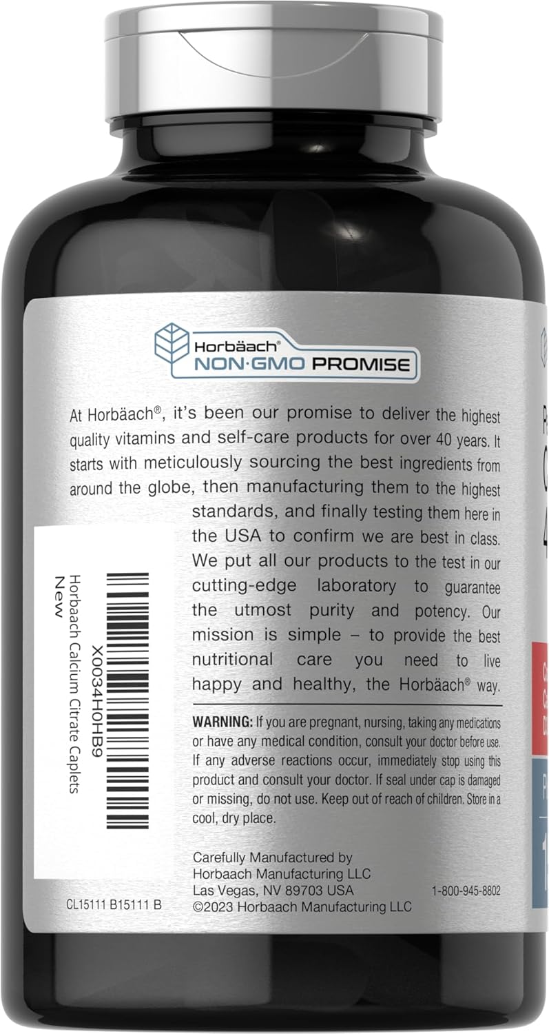 Vegetarian Calcium Citrate with Vitamin D3 Supplement - 150 Petites, Non-GMO & Gluten Free