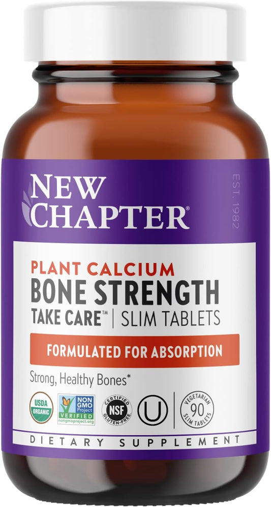Vegetarian Calcium Supplement with Vitamin K2, D3, Magnesium - Bone Health Support - Gluten Free - 90 Count