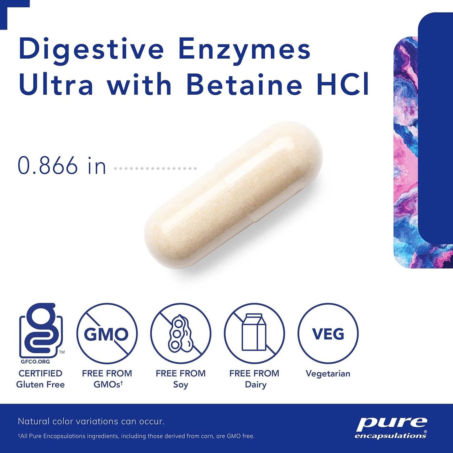 Vegetarian Digestive Enzyme Supplement with Betaine HCl for Protein, Carb, Fiber, and Dairy Digestion - 90 Capsules