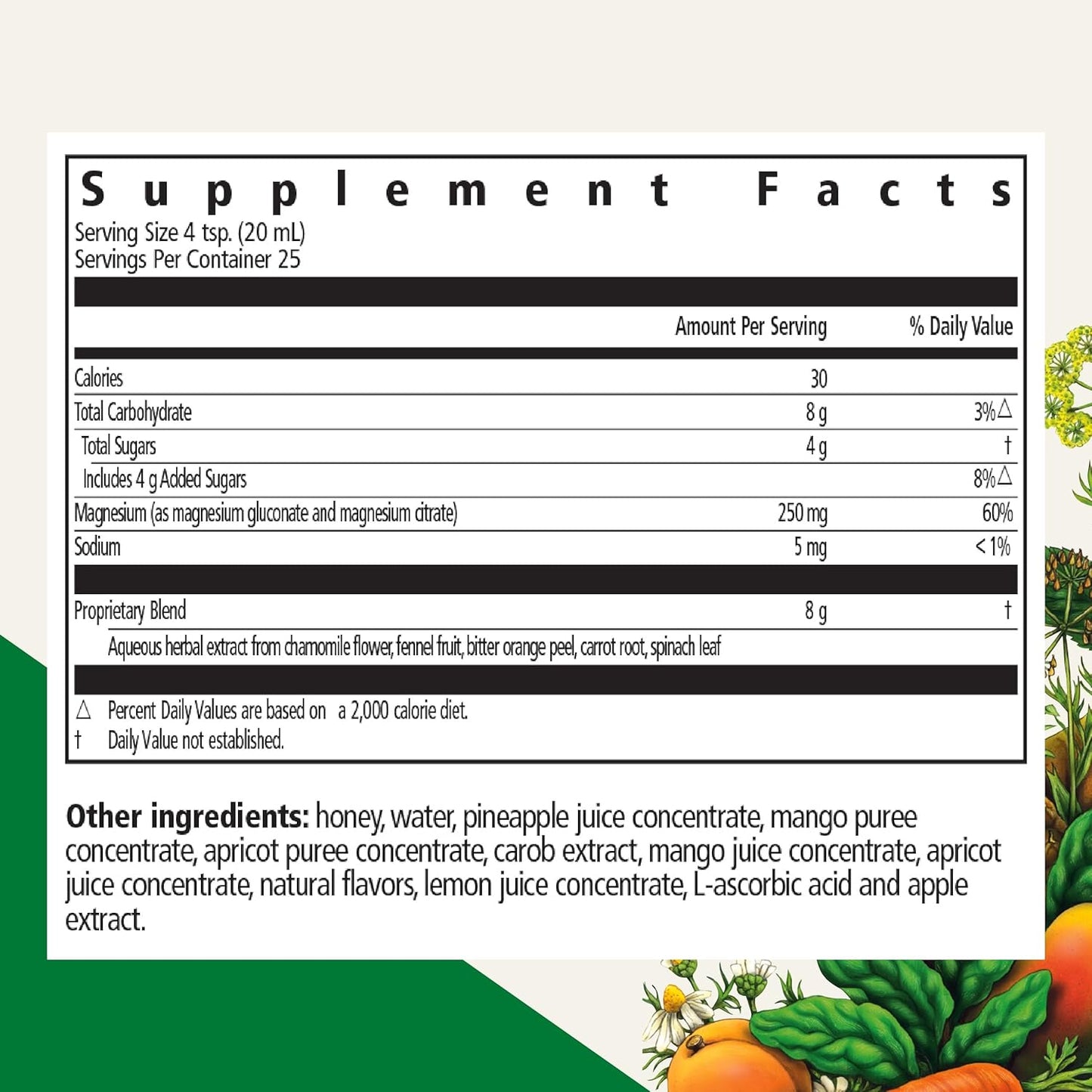 Vegetarian Liquid Magnesium Supplement for Bone Support & Digestive Health - Non-GMO Herbal Mineral Formula - 17 fl oz