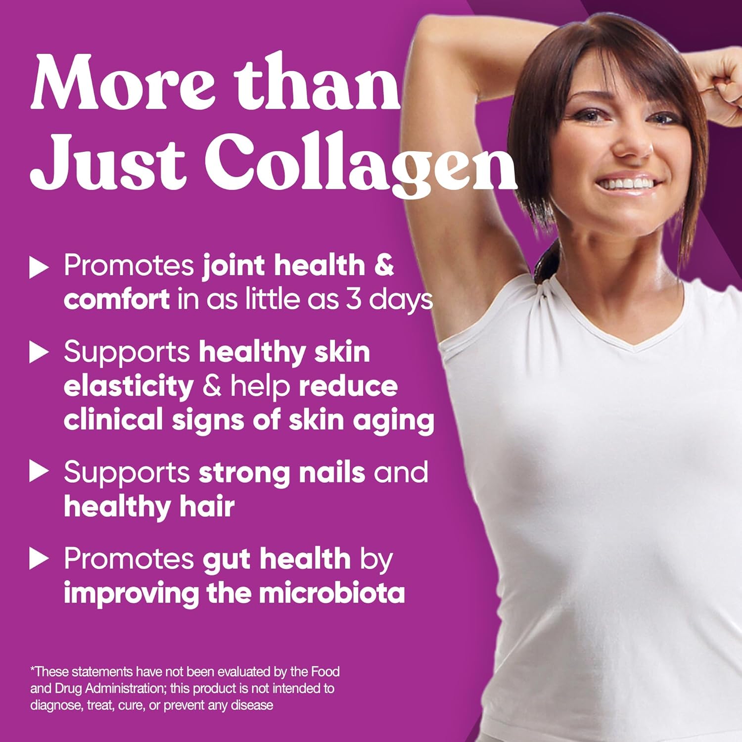 Vegetarian Multi-Collagen Pills with Superfoods for Skin & Joint Health - Biotin, Vitamin C, E - 60 Capsules