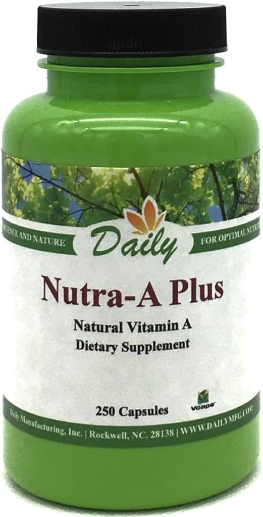 Vegetarian Nutra-A Plus™ Capsules with Vitamin A-Palmitate & Beta-Carotene - 250 Count