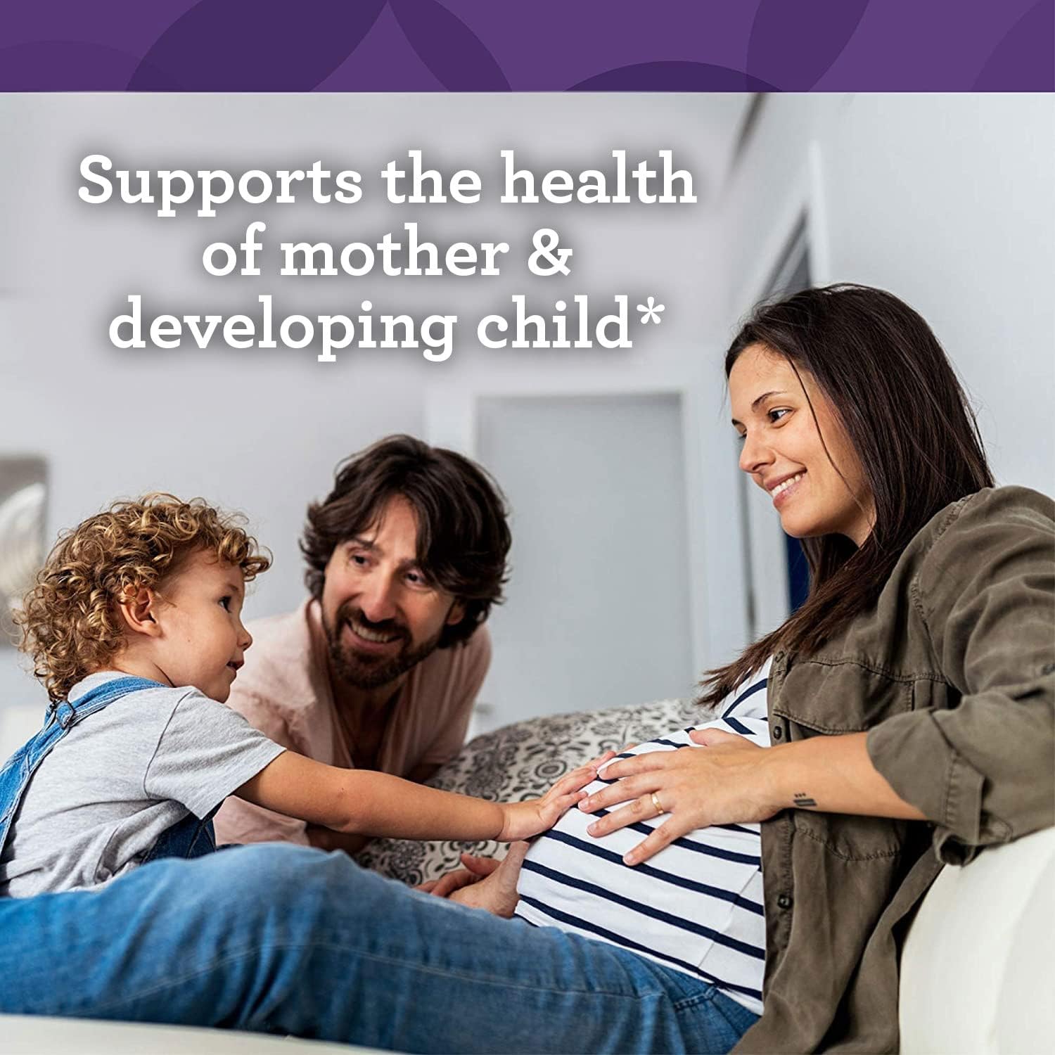 Vegetarian Prenatal & Postnatal Multivitamin with Folate, Choline, B12, D3 - Non-GMO & Gluten-Free - 60 Tablets