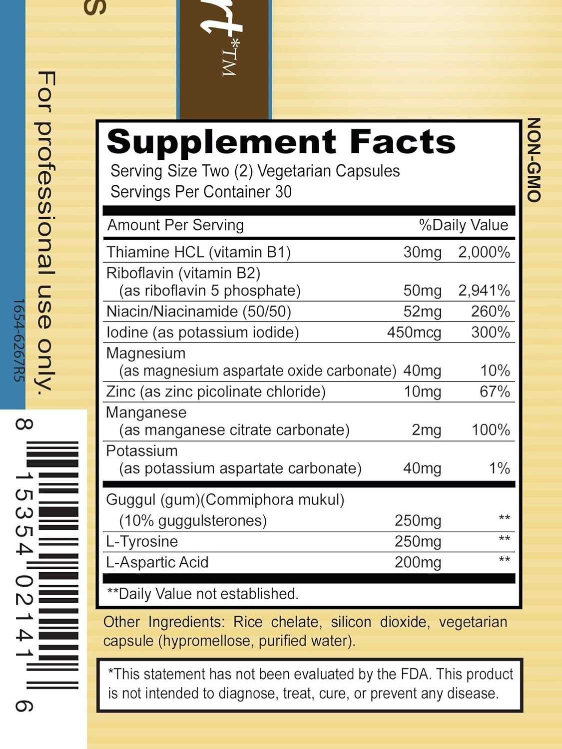 Vegetarian Thyroid Support Capsules - Priority One Vitamins, 60 Capsules