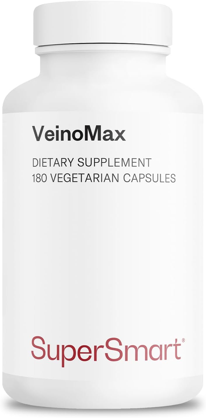 VeinoMax Veins Supplement with Diosmin, Hesperidin, Horse Chestnut, and Vitexin - Non-GMO & Gluten Free - 180 Capsules