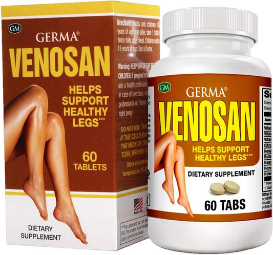 Venosan Dietary Supplement for Stronger Vein Walls and Relief from Heavy Legs - 60 Tablets