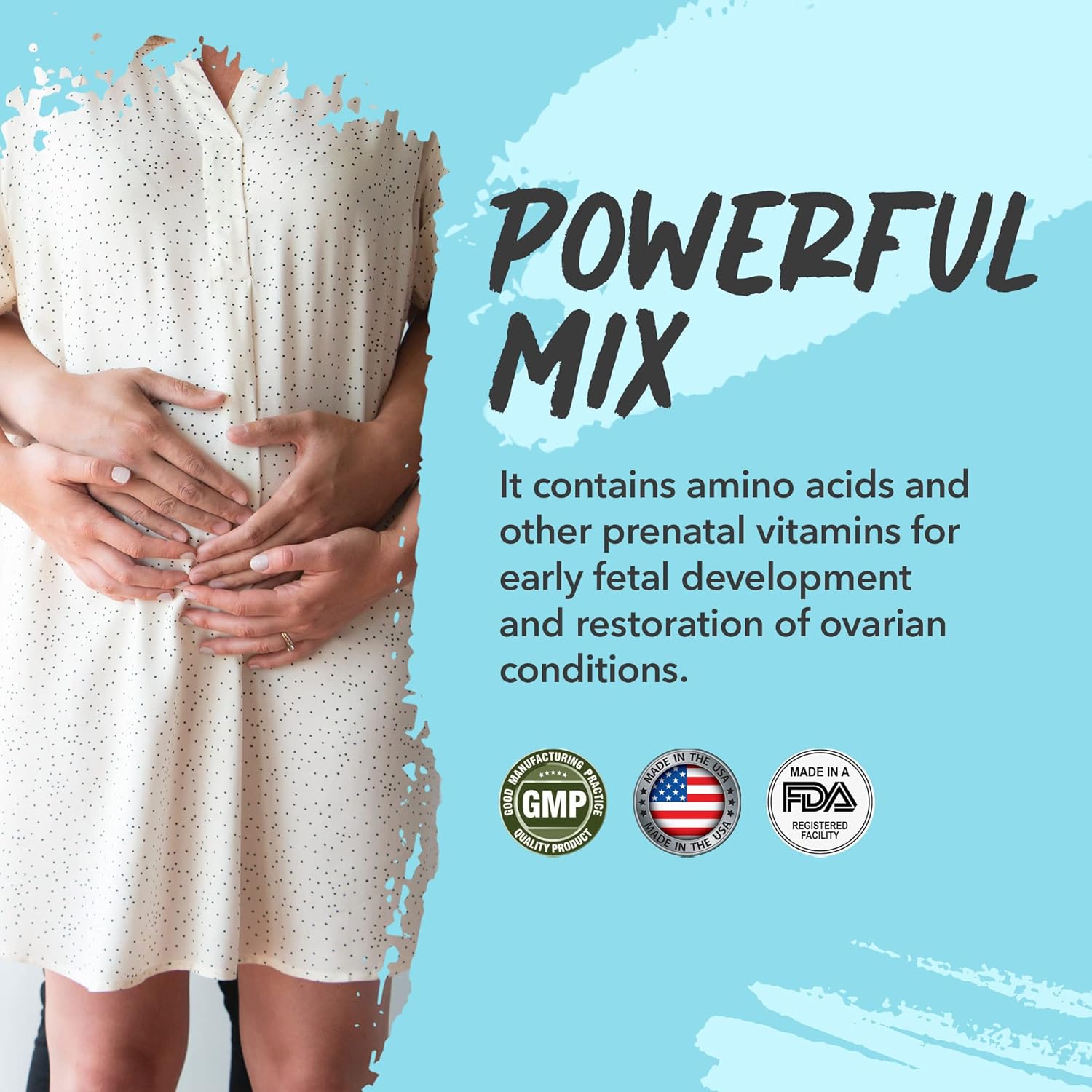 VeraWella Conception Support Vitamin Powder Mix for Women, Fertility & Conception Support with B Vitamins, Myo-Inositol, Folate - 28 Packets