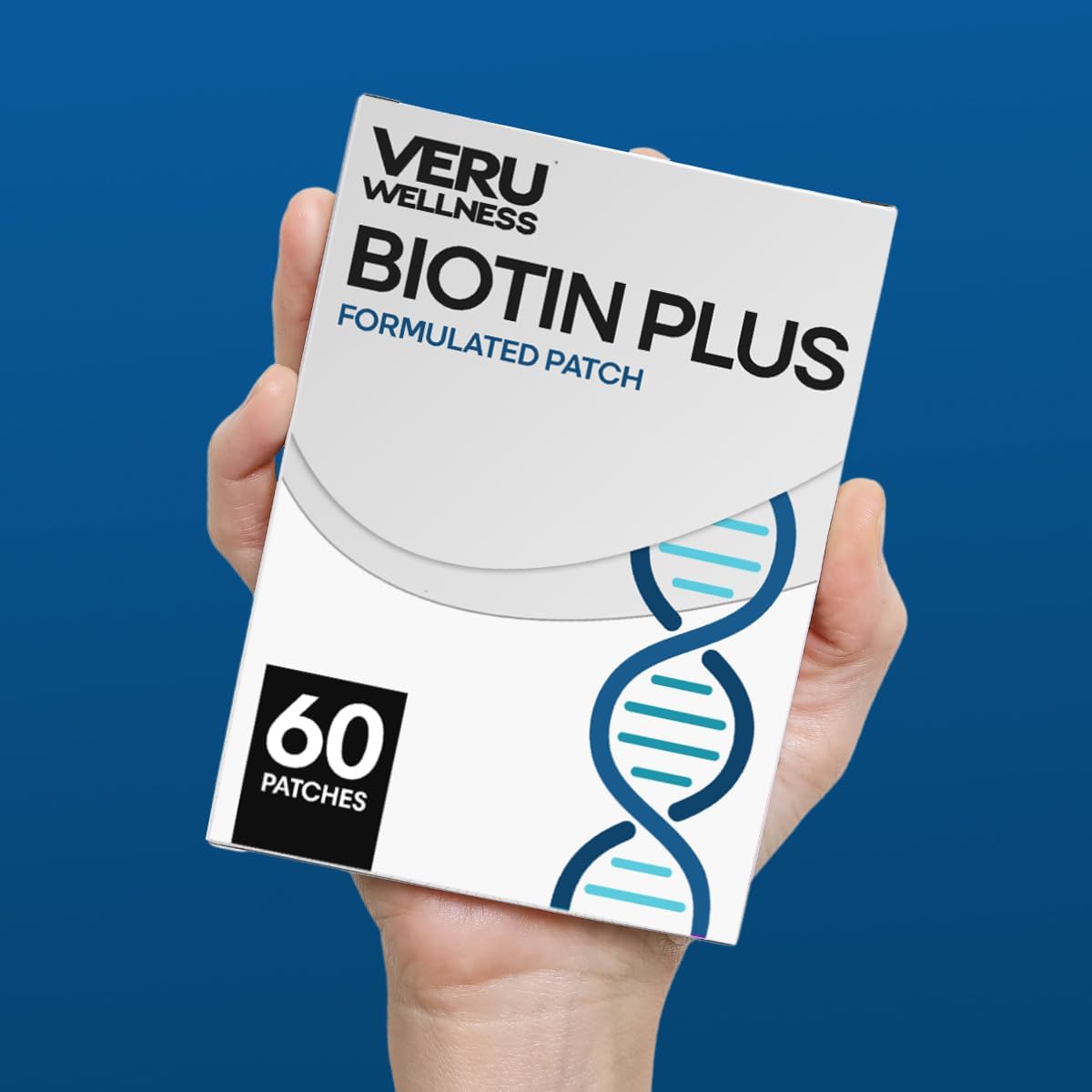 Veru Wellness Biotin Collagen Patch - B7, Self-Adhesive Time Release (60 Day Supply)