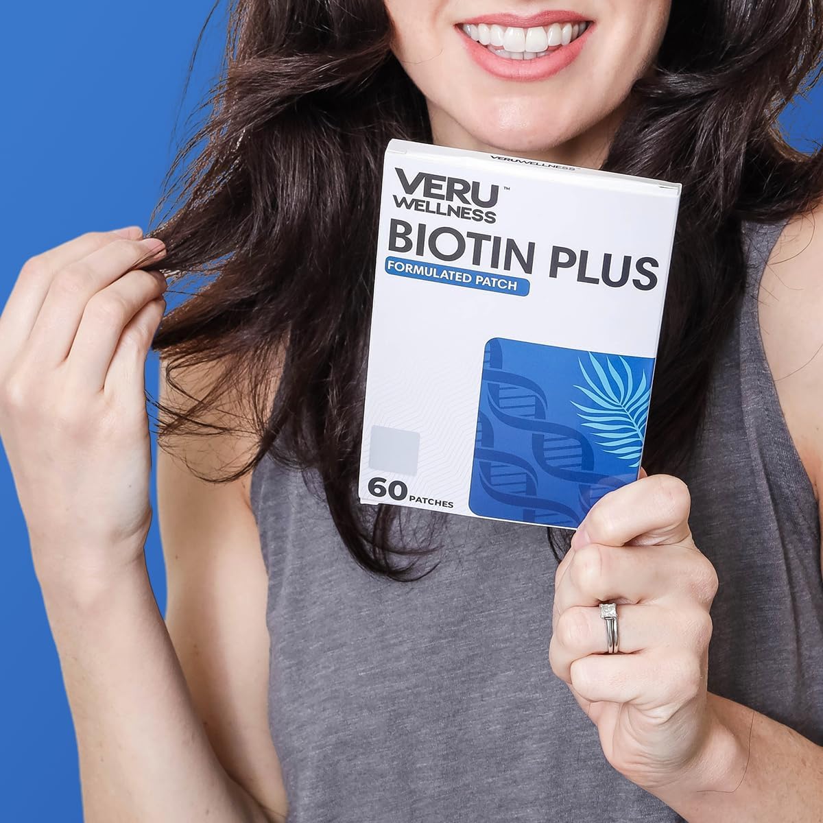 Veru Wellness Biotin Collagen Patch - B7, Self-Adhesive Time Release (60 Day Supply)