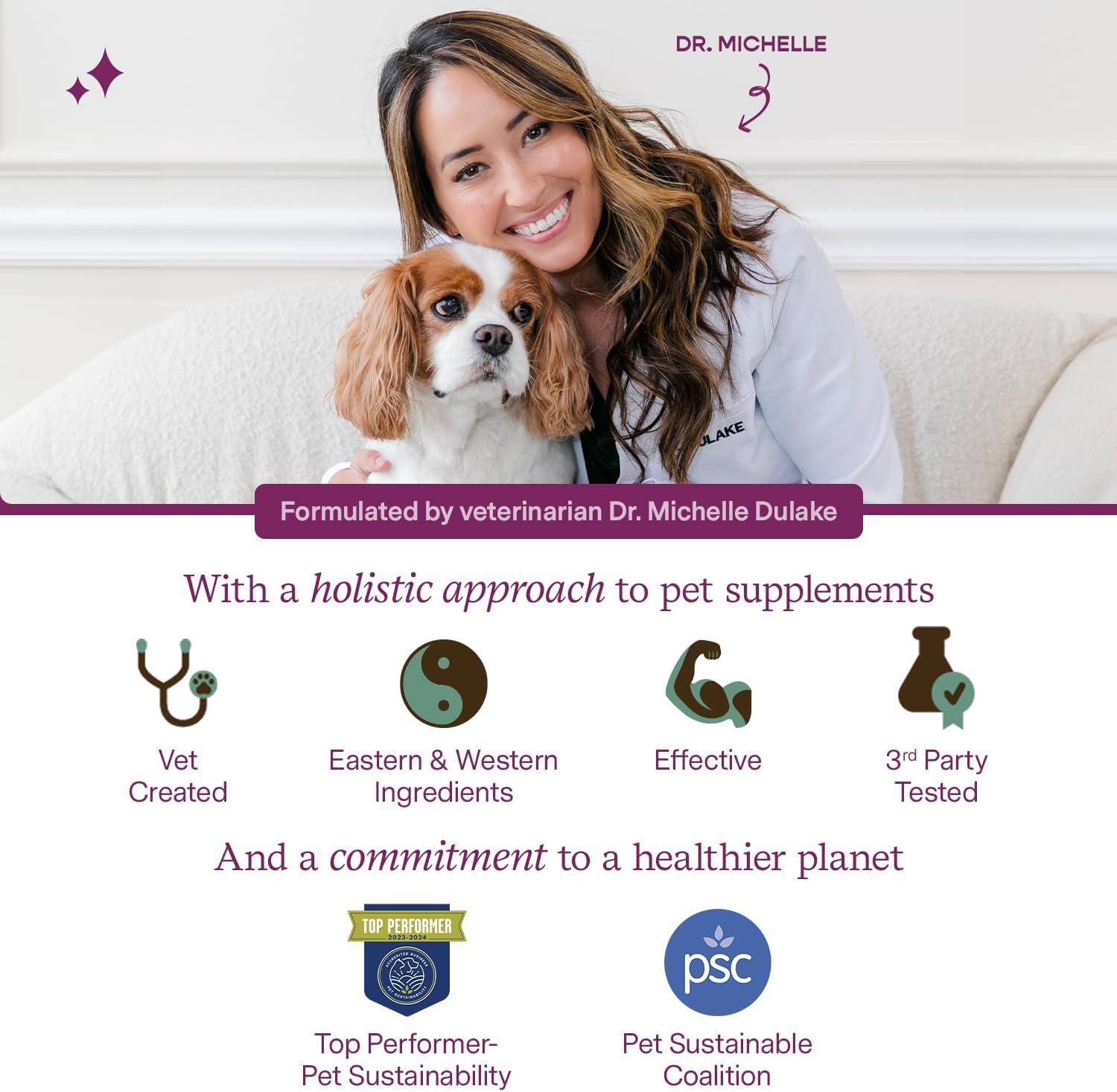 Veterinarian-Formulated Fera Pet Organics Goat Milk Calming Supplement for Cats and Dogs - Natural Anxiety and Stress Relief - Ashwagandha and GABA - 60 Servings