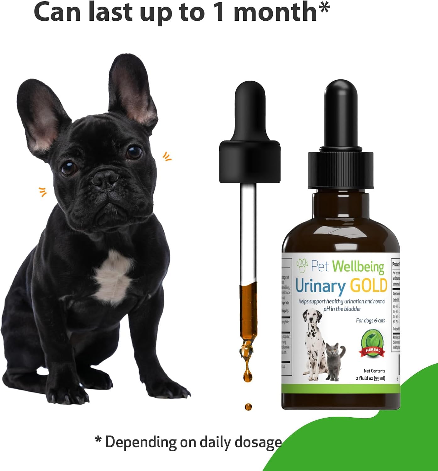 Veterinarian-Formulated Herbal Supplement for Dogs - Supports Urinary Tract Health and Immune Response - 2 oz